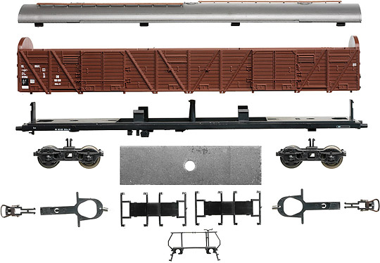 4-axle Boxcar type Bromberg. Asemble kit<br /><a href='images/pictures/Roco/66641.jpg' target='_blank'>Full size image</a>